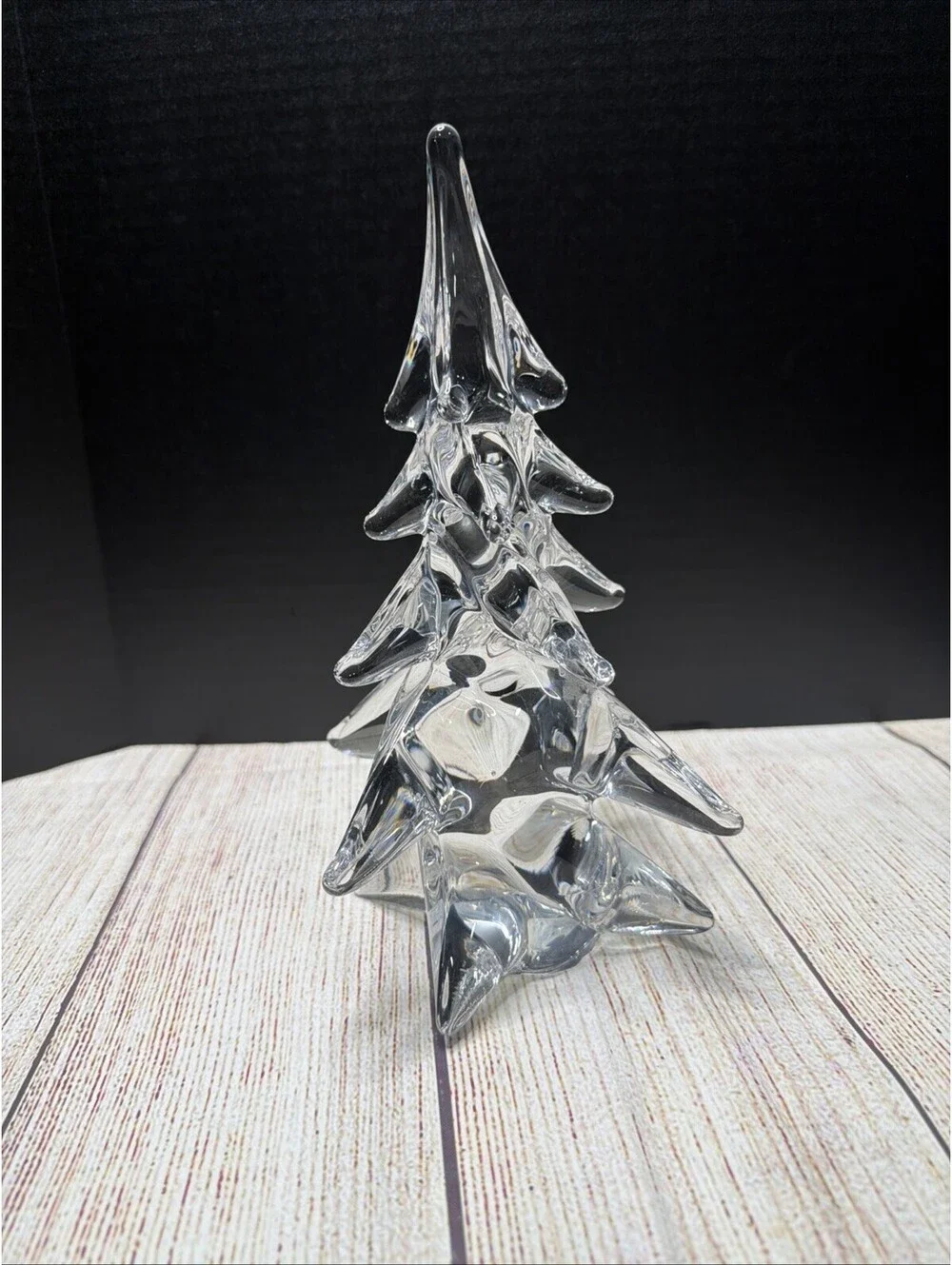 Vintage TasteSetter Sigma 10” 24% Lead Crystal Christmas Tree Made in Japan NL